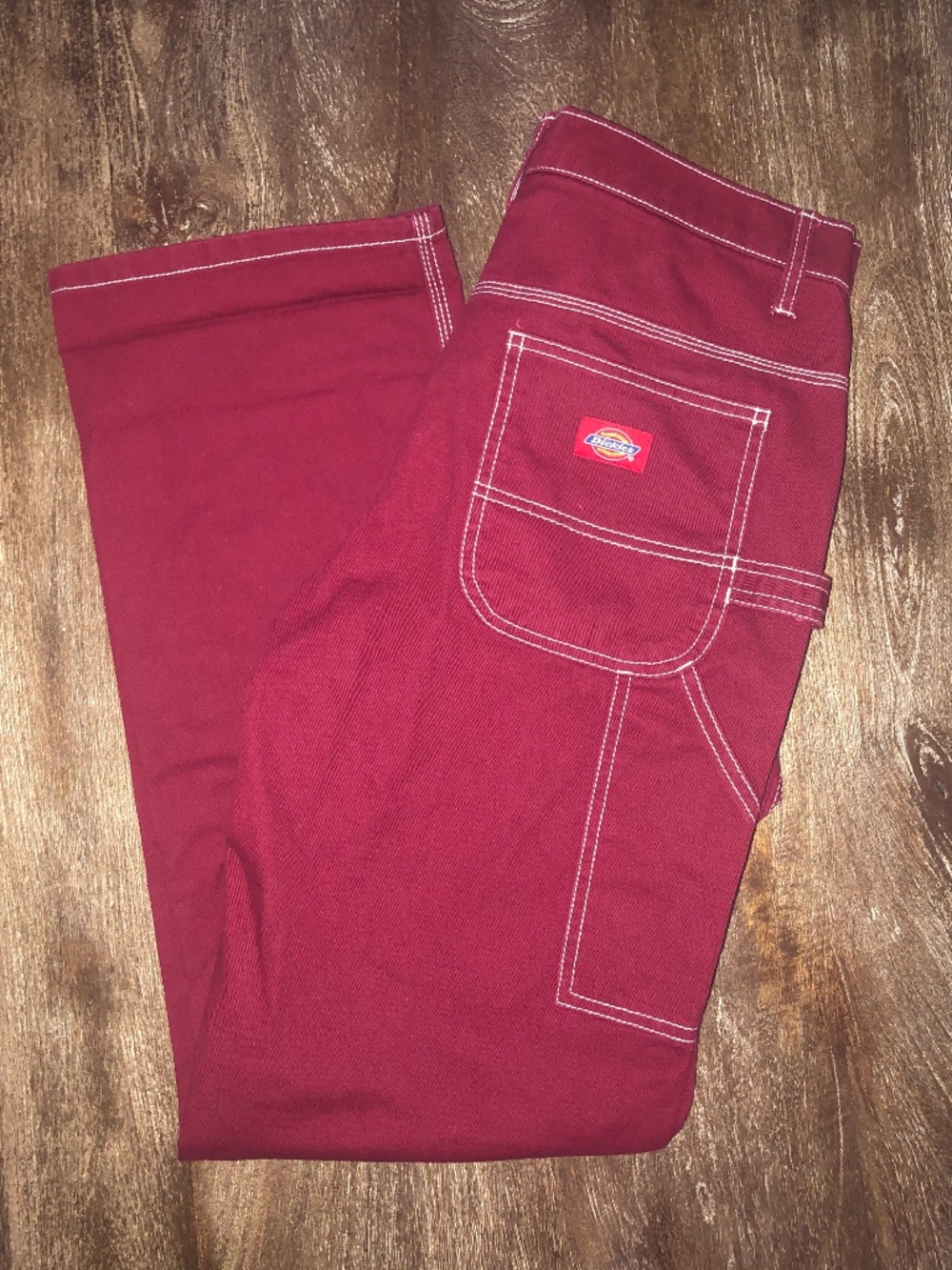 Dickies Women's High Waisted Red Carpenter Pant